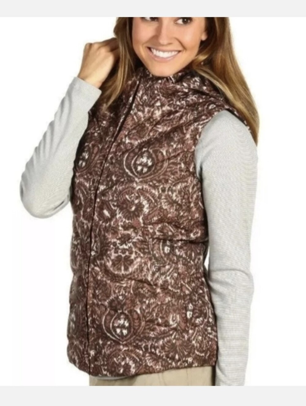 Patagonia Goose Down Floral Puffer Vest